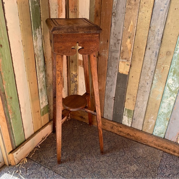 Antique Oak Plant stand solid wood - Picture 13 of 14